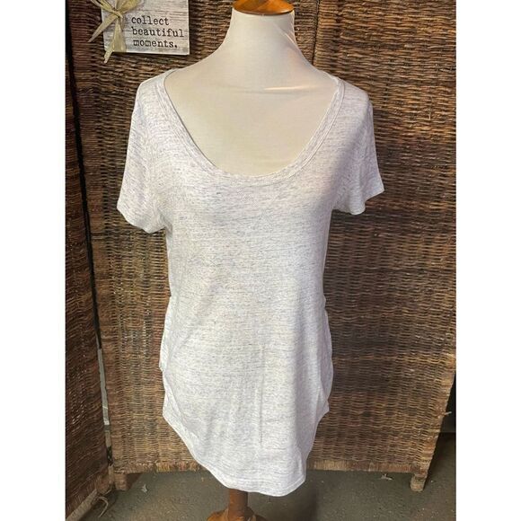 Liz Lange Maternity Light Gray Shirt Size Large-EUC - Picture 2 of 14